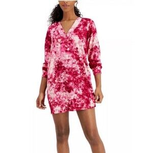 Jenni  Size XL 3/4 Sleeve Printed Sleepshirt Pink Splash Pajama A1113